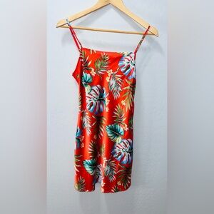 Forever 21 Red Tropical Print Dress